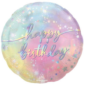 Foil Balloon Happy Birthday - Pastel