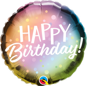 Foil Balloon 18" Happy Birthday - Metallic Ombre