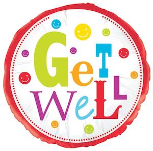 Other Messages: Foil Balloon 18" Get Well