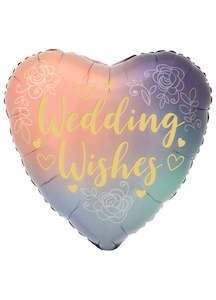 Other Messages: 18" Foil Balloon Wedding Wishes Heart