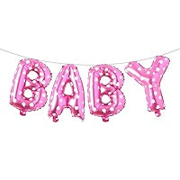 Foil Balloon Banner Pink "BABY" *air fill only