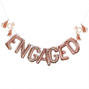 Foil Balloon "Engaged" Balloon Bunting *air fill only*