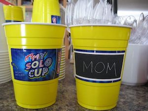 Yellow Plastic Cups 22pk - Solo 18oz Personalize