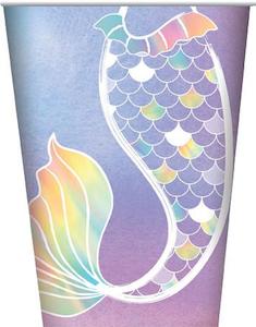Plastic Paper Cups: Mermaid Party Cups 8pk
