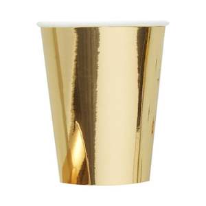 Gold Foil Paper Cups 8pk