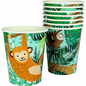 Plastic Paper Cups: Jungle Cups - 8pk