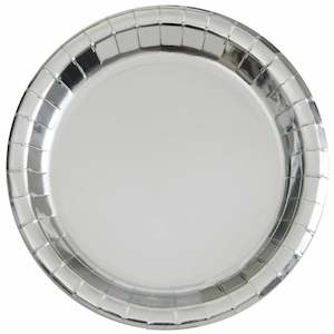 Silver Foil Paper Plates 8pk 22cm
