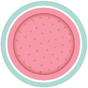 Disposable Plates: Watermelon Paper Plates 8pk