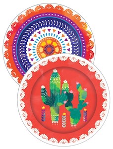 Disposable Plates: Fiesta Paper Plates 8pk