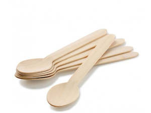 Cutlery: Wooden Biodegradable Teaspoons 20pk