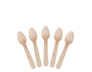 Cutlery: Wooden Biodegradable Teaspoon 100pk