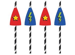 Cocktail Accessories: Superhero straws 20pk