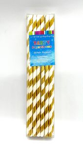 Cocktail Accessories: Premium Paper Straws Gold