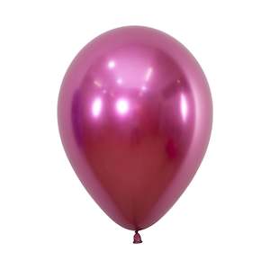 6 12 Balloon Packs: Metallic Fuchsia Balloons - 12pk