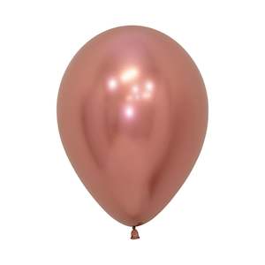 6 12 Balloon Packs: Metallic Rose Gold Balloons - 12pk