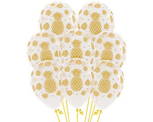 Clear Tropical Balloons - 12pk