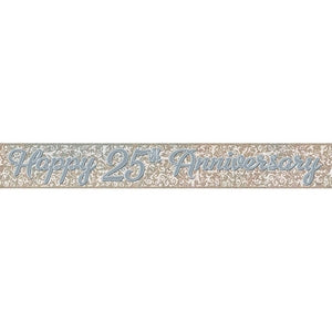 Banners: Happy 25th Anniversary Banner - Silver