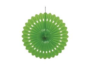 Fans: Tissue Paper Fan Lime - 25cm