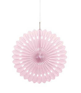 Fans: Tissue Paper Fan Pale Pink - 40cm