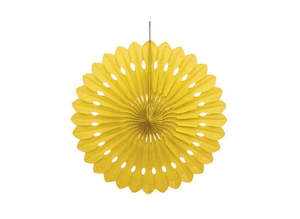 Yellow Decorative Fan 1pk