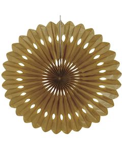 Fans: Gold Decorative Fan 1pk