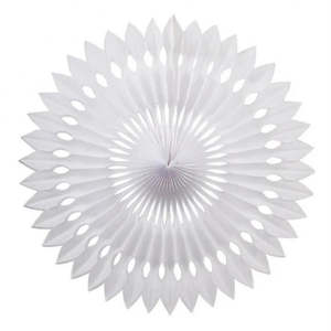 Fans: Tissue Paper Fan 25cm - White