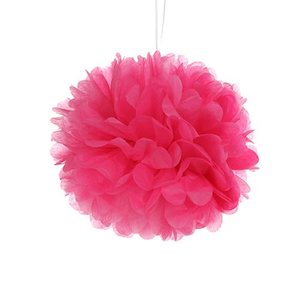 Puff Balls Honeycomb: Tissue Paper Pom Pom 40cm - Hot Pink