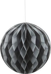 Puff Balls Honeycomb: Honeycomb Ball Black & Silver 20cm
