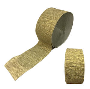 Streamers: Crepe Streamers Shimmering Gold 6pk