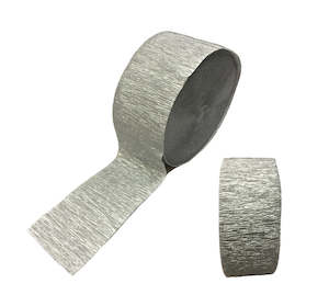 Streamers: Crepe Streamers Shimmering Silver 6pk