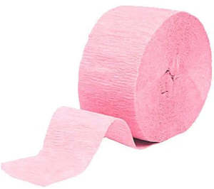 Crepe Streamers 24m Pale Pink 2pk