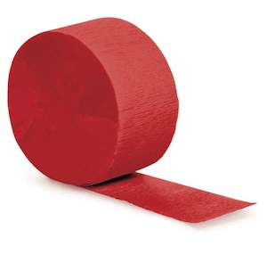 Streamers: Crepe Streamers 24m Red 2pk