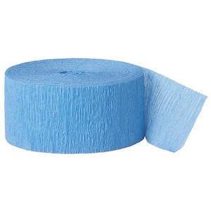 Streamers: Crepe Streamers 24m Pale Blue 2pk