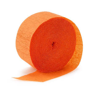 Streamers: Crepe Streamers 24m Orange 2pk