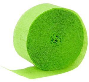 Crepe Streamers 24m Lime Green 2pk