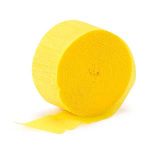 Streamers: Crepe Streamers 24m Yellow 2pk