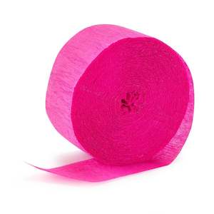 Crepe Streamers 24m Hot Pink 2pk