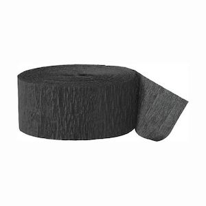 Crepe Streamers 24m Black 2pk