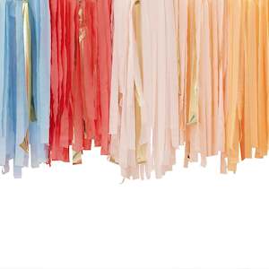 Multi Coloured Pastel Ceiling Streamer Decoration