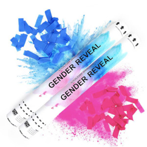 Confetti Cannons: Gender Reveal Smoke Cannons - Boy or Girl