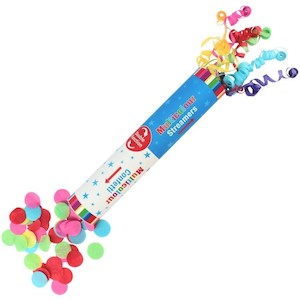 Confetti Cannons: Confetti & Streamer Throw Stick - Double Function
