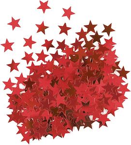 Scatter Confetti Star Small Red