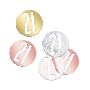 Scatters: Rose Gold 21 Scatter Confetti