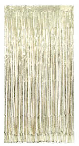 Backdrops: Foil Fringe Curtain Gold