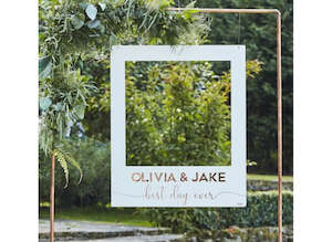 Backdrops: Botanical Wedding Polaroid Frame