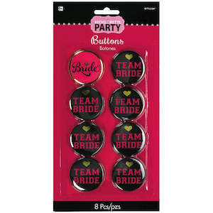 Team Bride Buttons 8pk