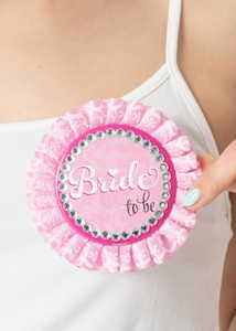 Bride to Be Pink Badge
