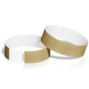 Wrist Bands 25mm 40pk - Gold