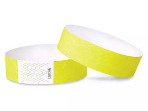 Wrist Bands 25mm 40pk - Yellow