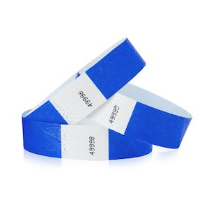 Wristbands: Wrist Bands 25mm 40pk - Blue